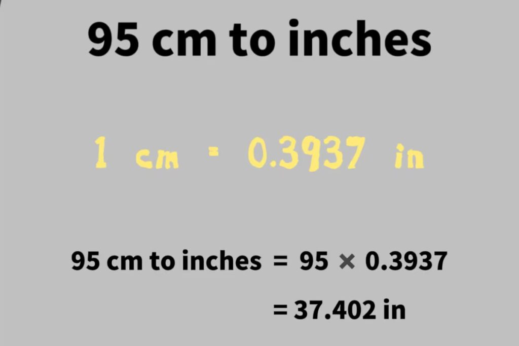 95 cm to inch